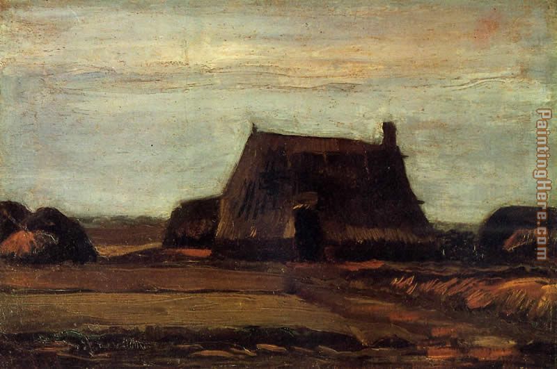 Farmhouse with Peat Stacks